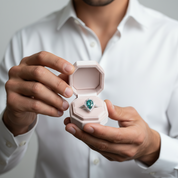 2.2 Carat Blue Green Diamond Halo Pear Cut Engagement Ring-Black Diamonds New York