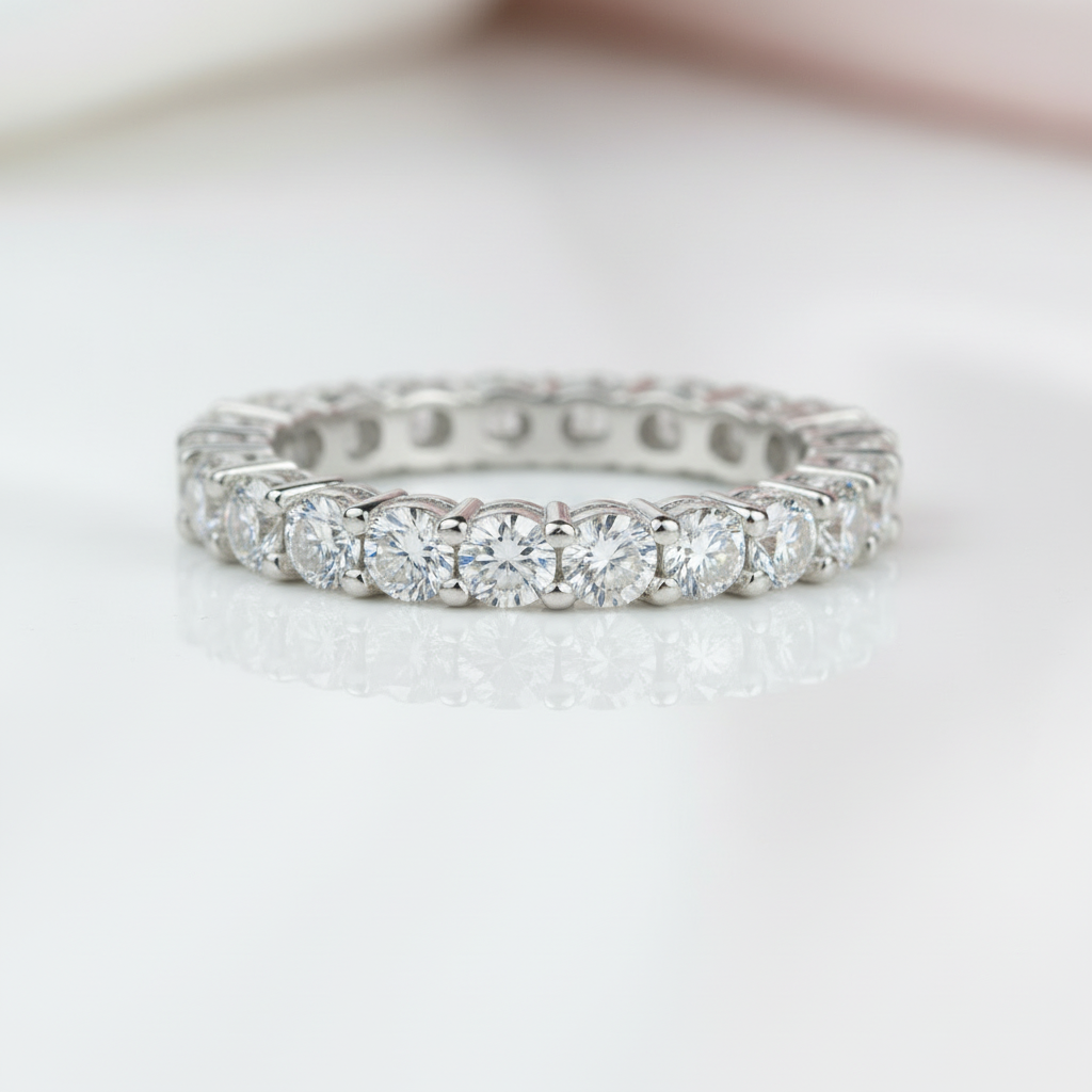 2.2 Ct 3mm Full Brilliant Diamond Option Band-Black Diamonds New York