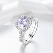 2.2ct Cushion Cut Diamond Option Ring Set-Black Diamonds New York