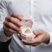 2.2ct Citrine Rose Gold Ring-Black Diamonds New York