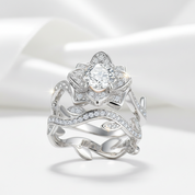 2.3ct Flower Shape Round Diamond Ring-Black Diamonds New York