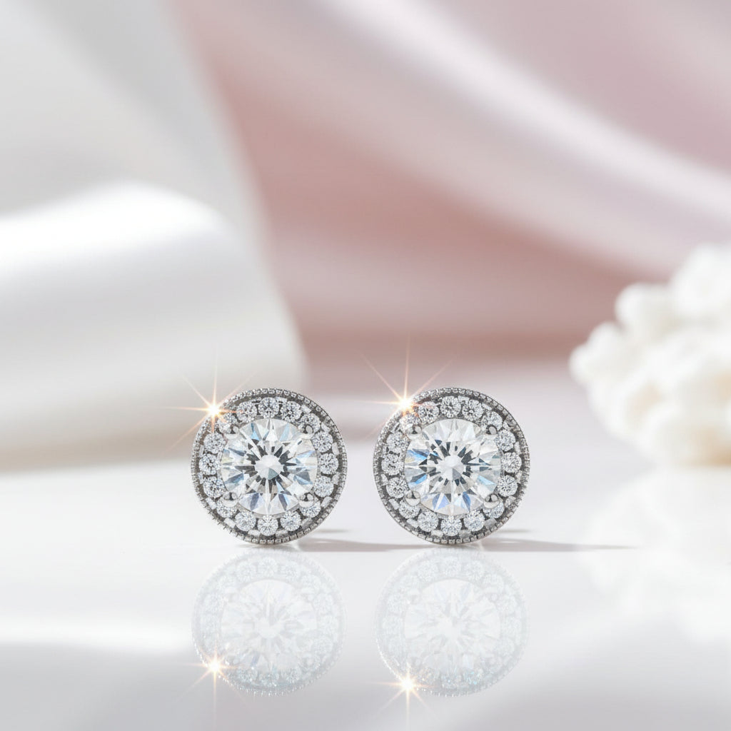 2.4 Ctw Round Diamond Vintage Stud Earrings-Black Diamonds New York