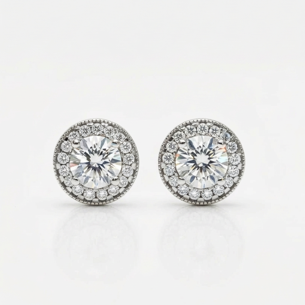 2.4 Ctw Round Diamond Option Vintage Stud Earrings-Black Diamonds New York