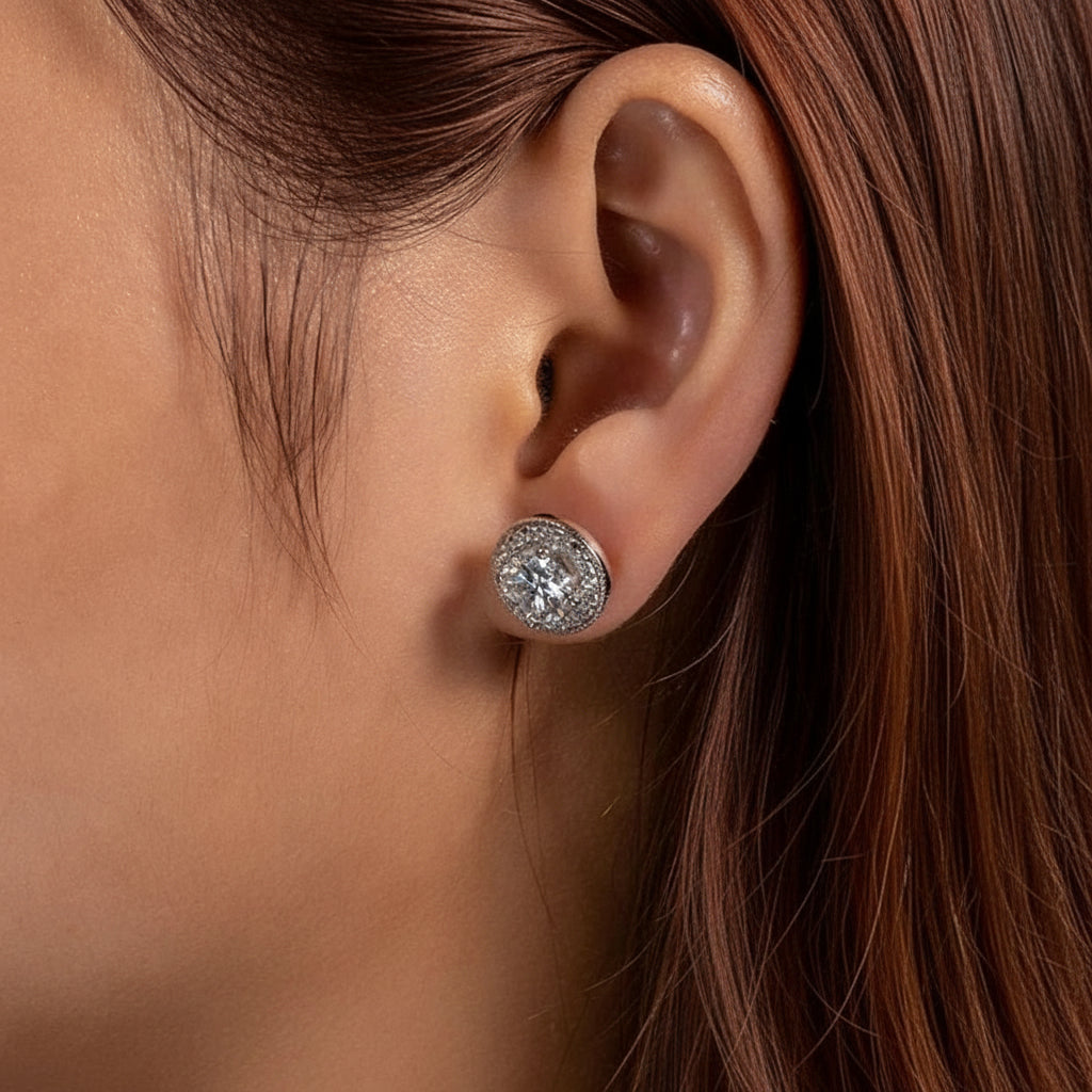 2.4 Ctw Round Diamond Vintage Stud Earrings-Black Diamonds New York