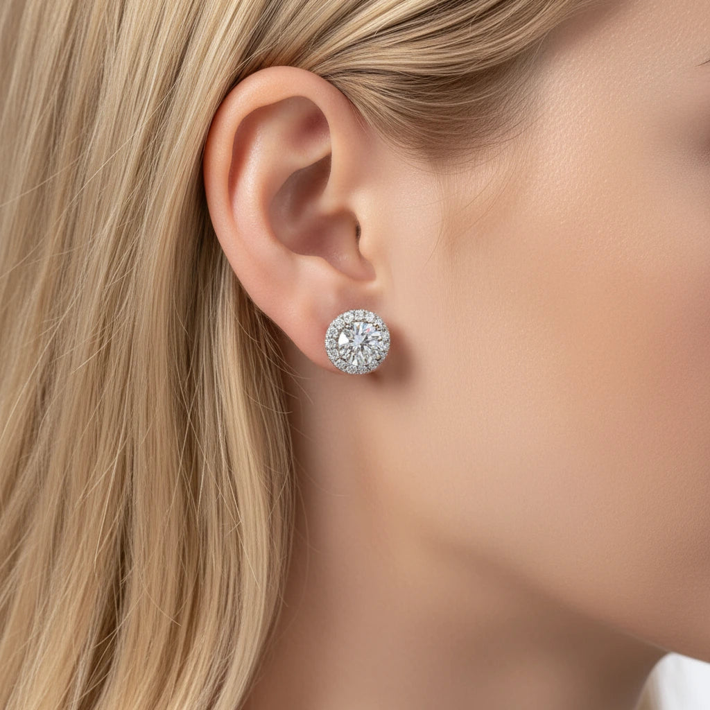 2.4 Ctw Round Diamond Option Vintage Stud Earrings-Black Diamonds New York