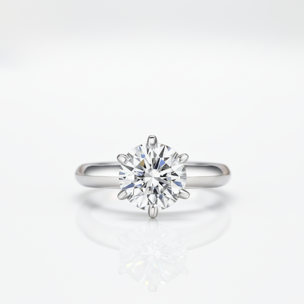 2.5ct Diamond Option 9mm 6 Claws Ring-Black Diamonds New York