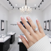 2.5ct Diamond 9mm 6 Claws Ring-Black Diamonds New York