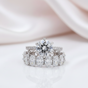 2.5ct Round Cut Simulated Diamond Options Ring Set-Black Diamonds New York
