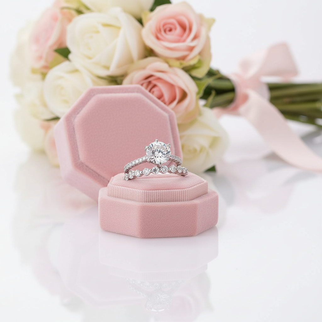 2.5ct Round Cut Simulated Diamond Options Bridal Ring Set-Black Diamonds New York