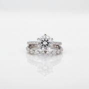 2.5ct Round Cut Simulated Diamond Options Bridal Ring Set-Black Diamonds New York