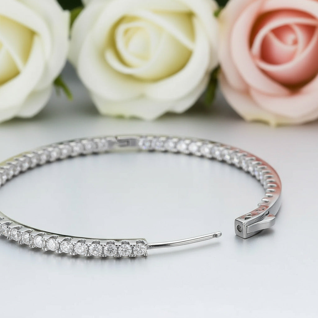 2.5mm Full Diamond Hoop Earrings-Black Diamonds New York