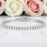 2.5mm Full Diamond Women's Tennis Bracelet-Black Diamonds New York