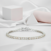 2.5mm Full Diamond Women's Tennis Bracelet-Black Diamonds New York