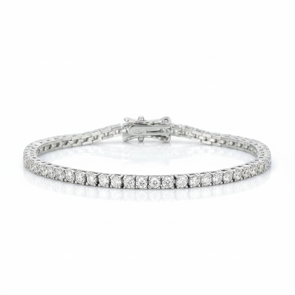 2.5mm Full Diamond Option Women's Tennis Bracelet-Black Diamonds New York