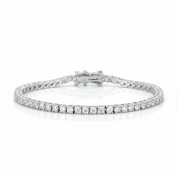2.5mm Full Diamond Option Women's Tennis Bracelet-Black Diamonds New York