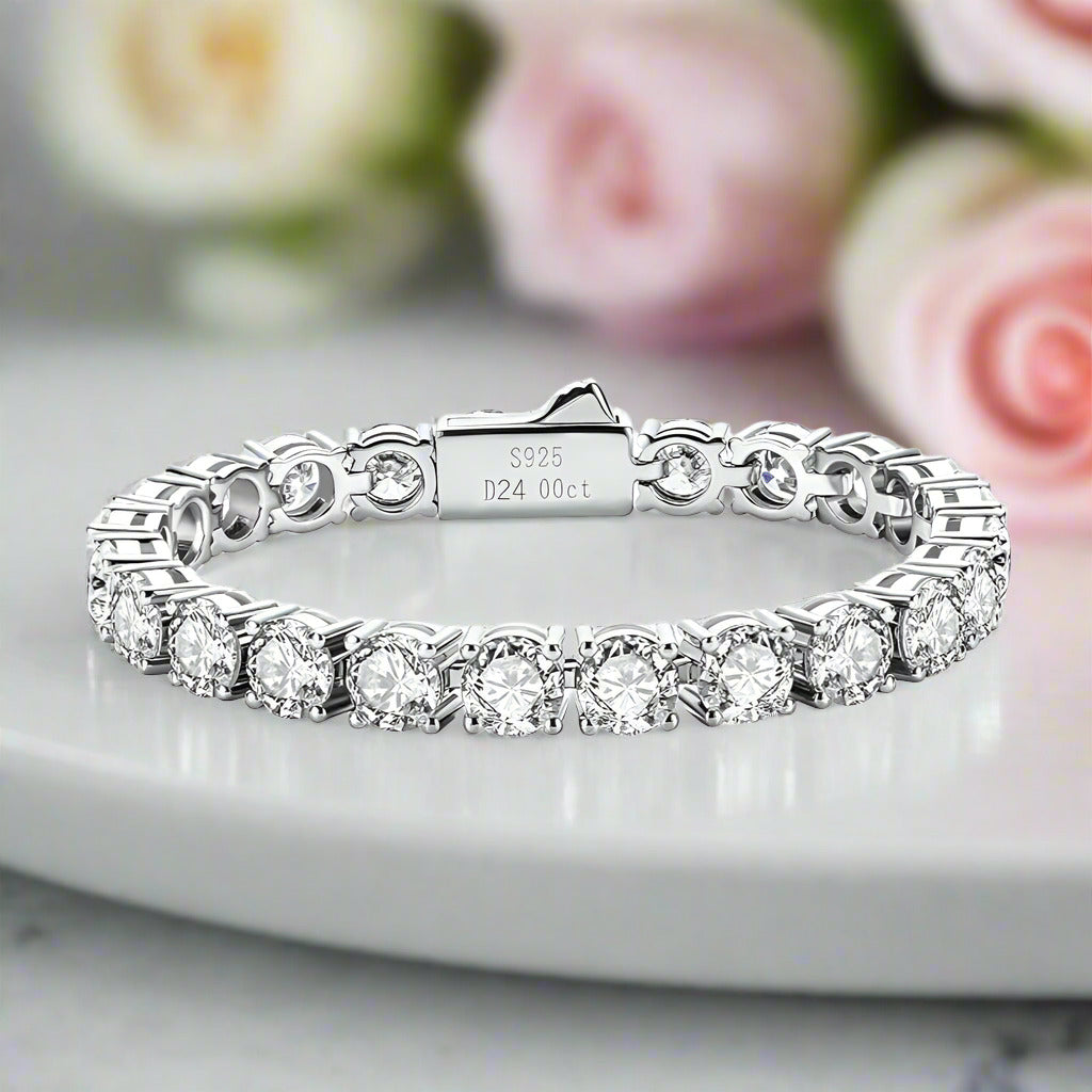 29.0 Ctw Round Cut Diamond Tennis Bracelet-Black Diamonds New York