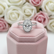 2.0ct Oval-cut Diamond Four Prong Engagement Ring-Black Diamonds New York