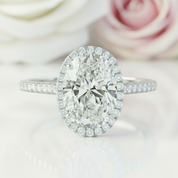 2.0ct Oval-cut Diamond Four Prong Engagement Ring-Black Diamonds New York