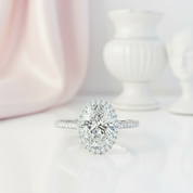 2.0ct Oval-cut Diamond Four Prong Engagement Ring-Black Diamonds New York