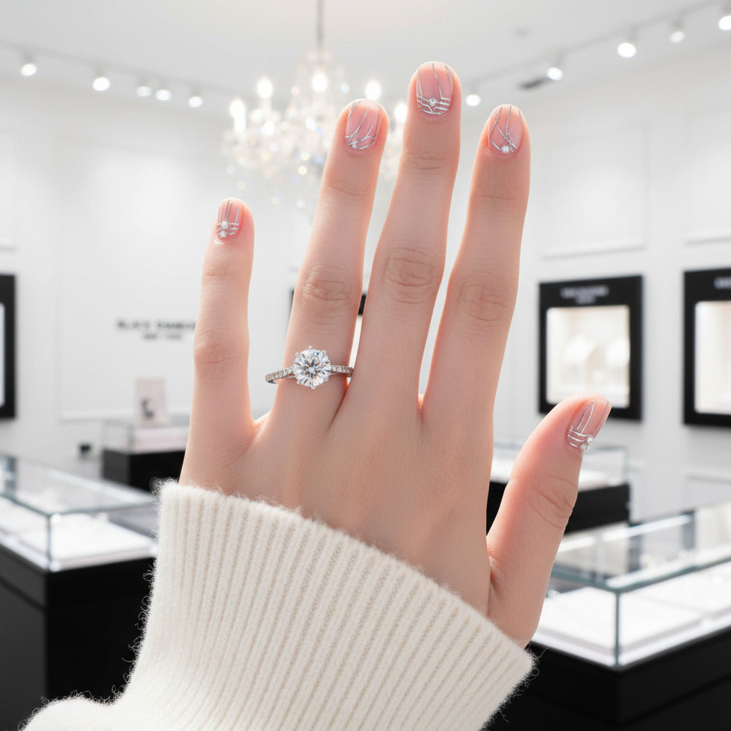 2.0ct Round-Cut Diamond Anniversary Ring-Black Diamonds New York