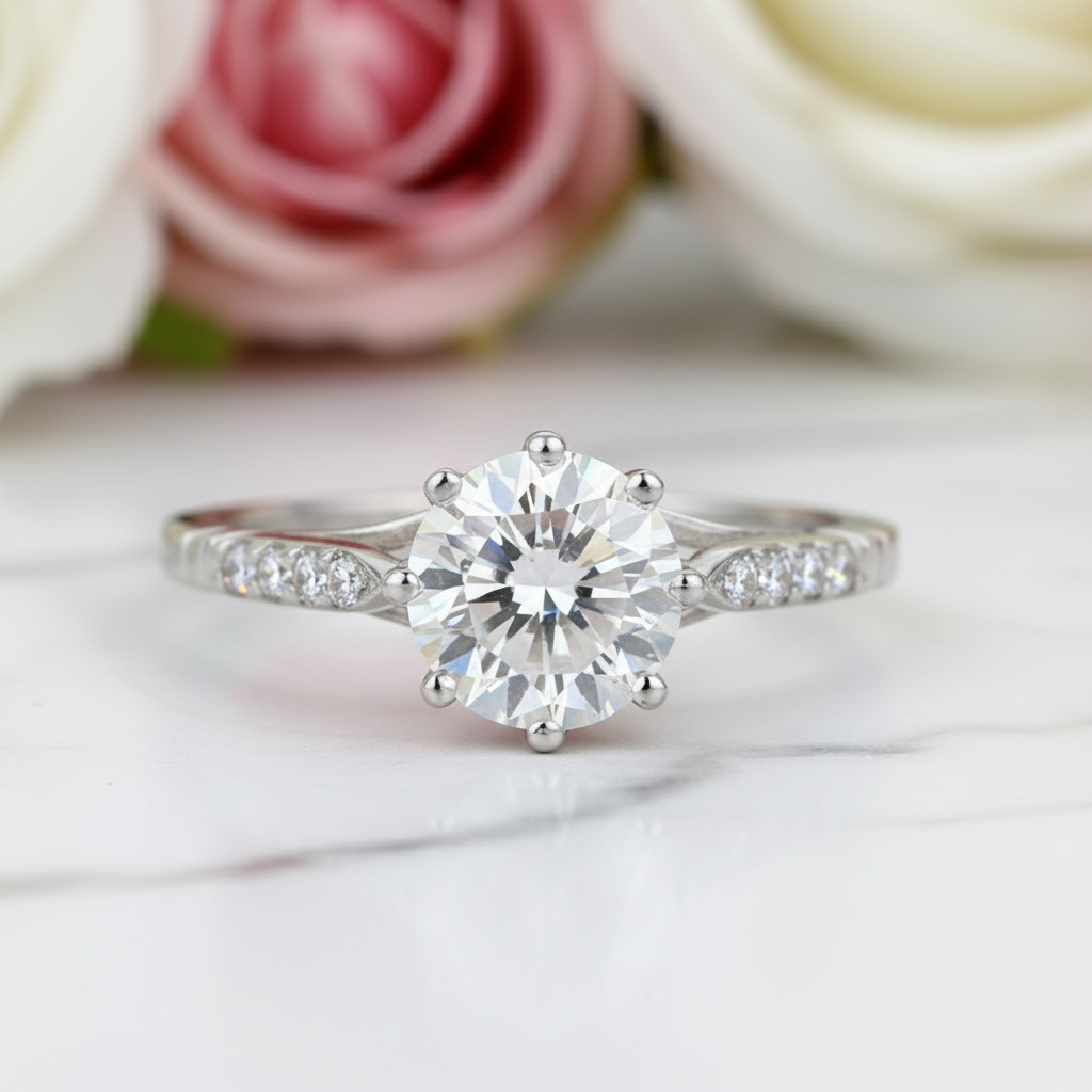 2.0ct Round-Cut Diamond Anniversary Ring-Black Diamonds New York