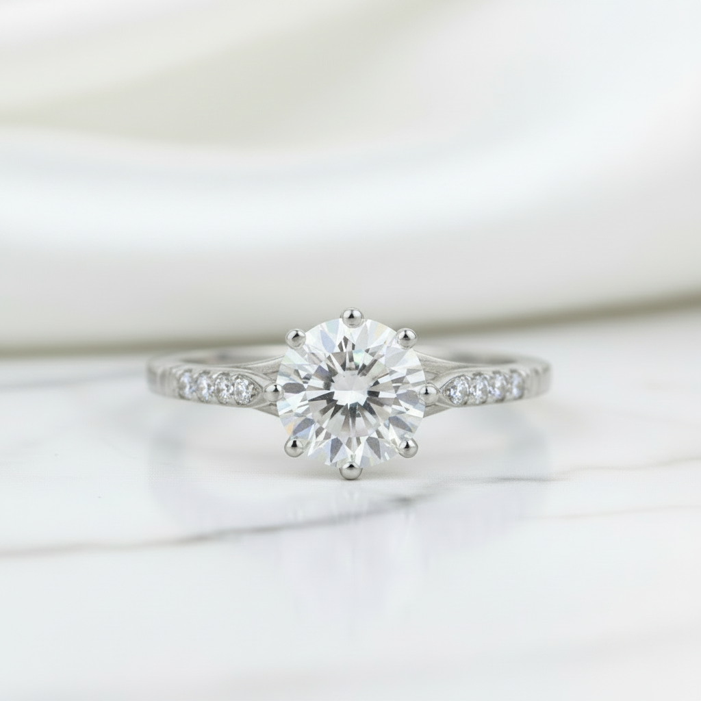 2.0ct Round-Cut Diamond Anniversary Ring-Black Diamonds New York