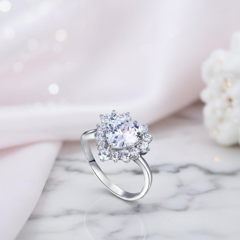 2.5 Carat Heart Cut Engagement Ring-Black Diamonds New York