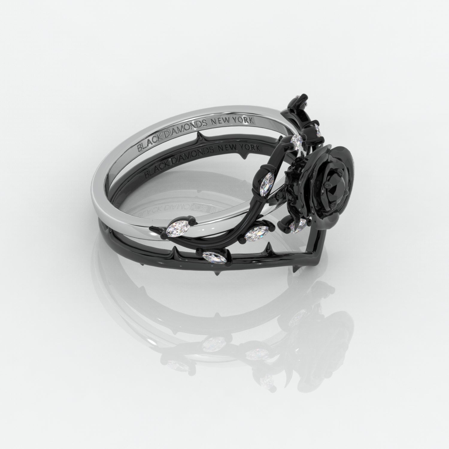 VIP Custom Dream Ring- Black Rose Upgrade-Black Diamonds New York