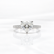 2 Carat Heart Cut Diamond Option Forever Love Engagement Ring-Black Diamonds New York