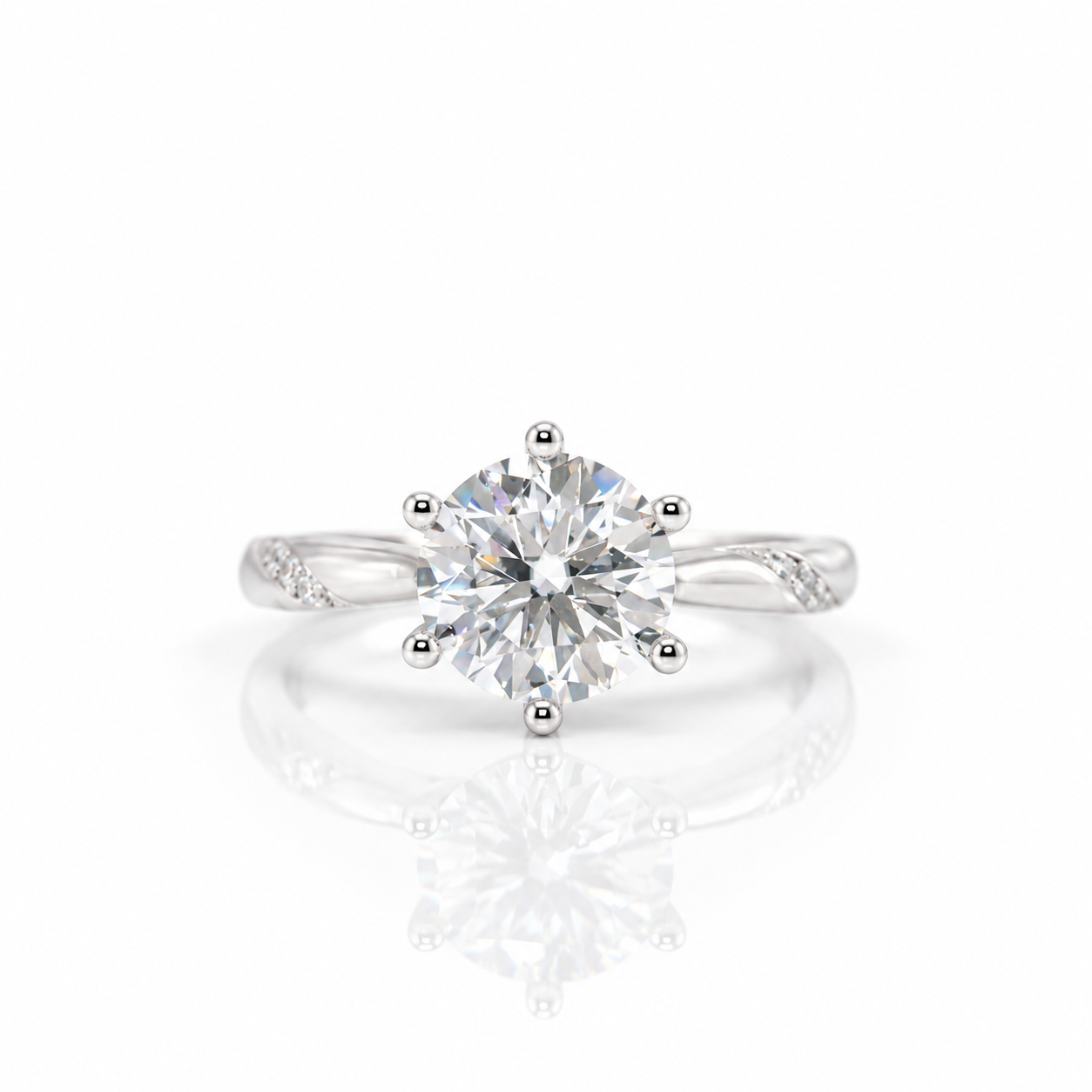 2 Carat Round Cut Diamond Option Engagement Ring-Black Diamonds New York