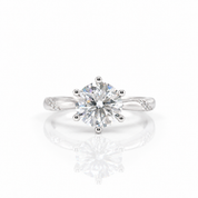 2 Carat Round Cut Diamond Option Engagement Ring-Black Diamonds New York