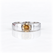 2 Carat Yellow Diamond Option Men's Wedding Ring-Black Diamonds New York