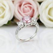 2.0 Ct 3-Diamond Vintage Style Ring-Black Diamonds New York