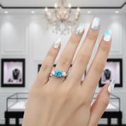 2.0 Ct 3-Diamond Vintage Style Ring-Black Diamonds New York