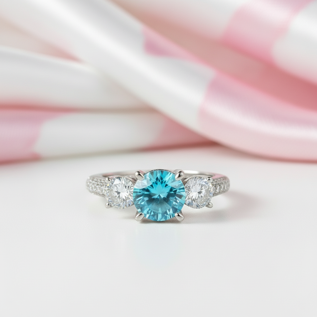 2.0 Ct 3-Diamond Vintage Style Ring-Black Diamonds New York