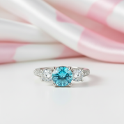 2.0 Ct 3-Diamond Vintage Style Ring-Black Diamonds New York