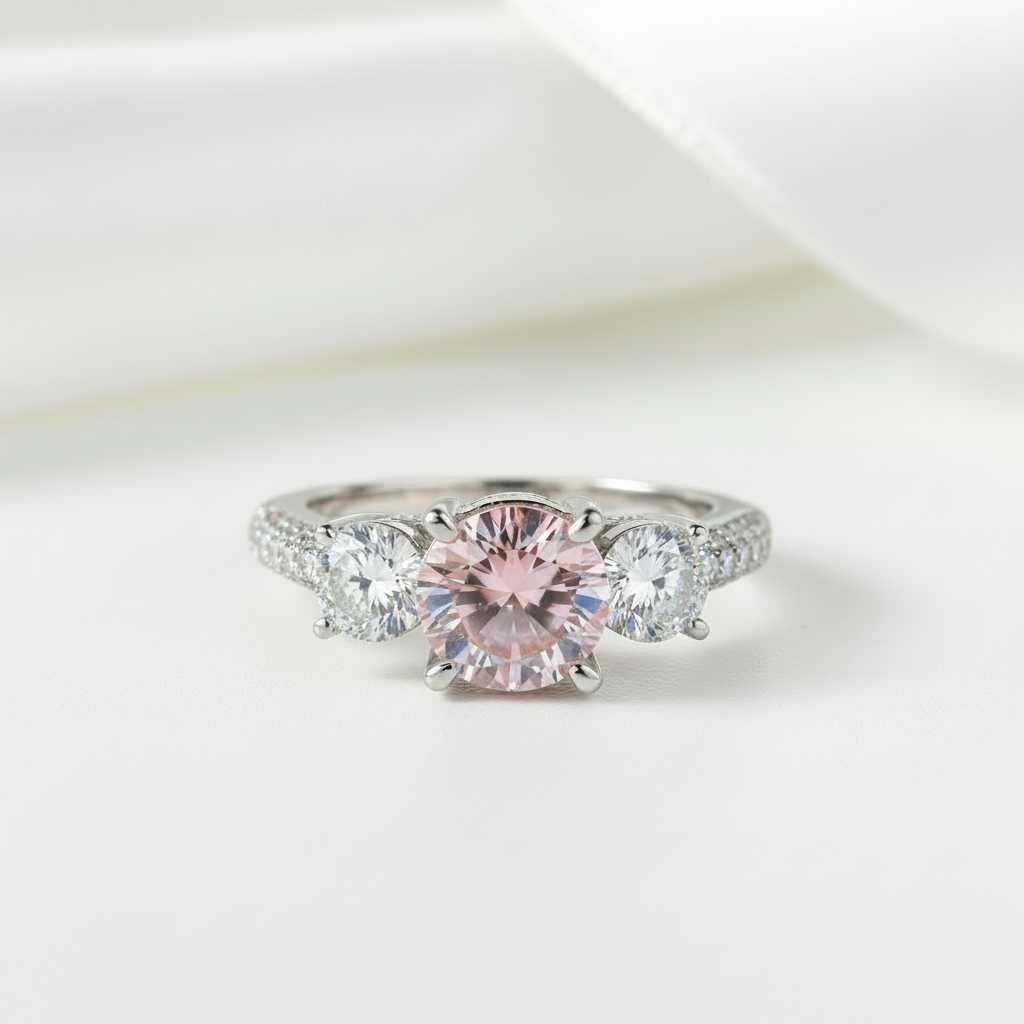 2.0 Ct 3-Diamond Vintage Style Ring-Black Diamonds New York