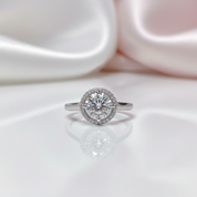 2ct 8mm Round Cut Diamond Option Engagement Ring-Black Diamonds New York