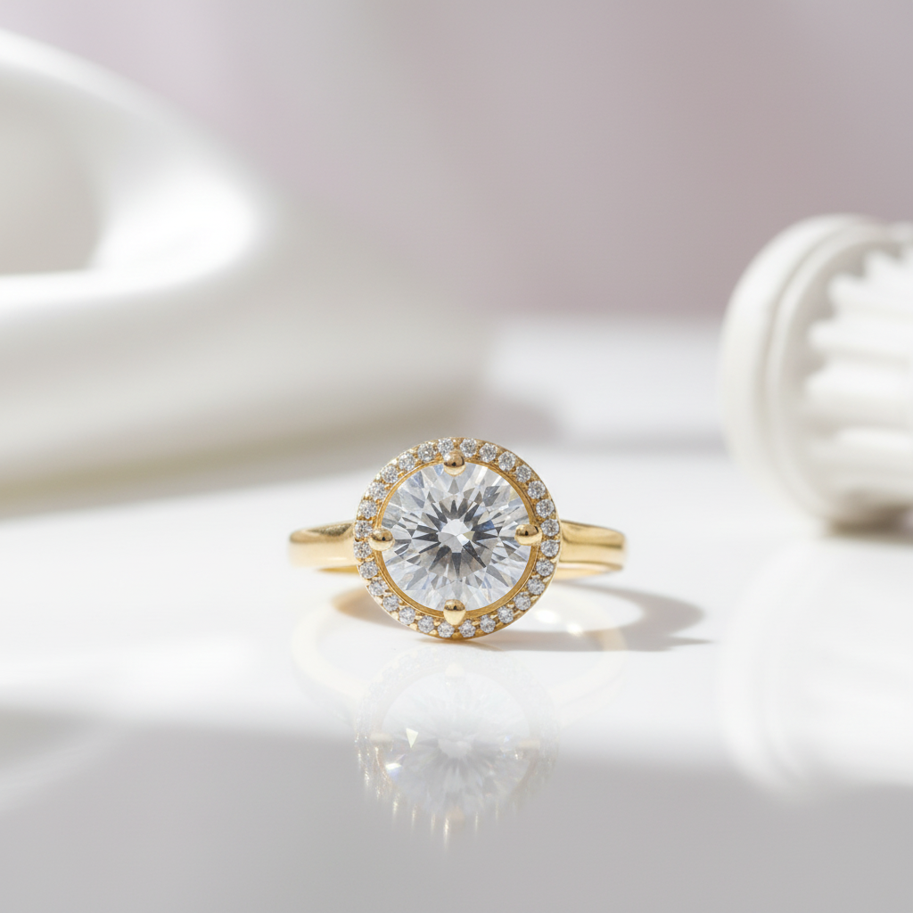 2ct 8mm Round Cut Diamond Option Engagement Ring-Black Diamonds New York