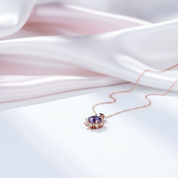 2.0 Ct Round Alexandrite Pendant Necklace-Black Diamonds New York