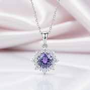 2.0 Ct Round Alexandrite Pendant Necklace-Black Diamonds New York