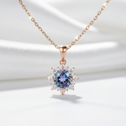 2.0 Ct Round Alexandrite Pendant Necklace-Black Diamonds New York