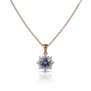 2.0 Ct Round Alexandrite Pendant Necklace-Black Diamonds New York
