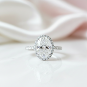 2.0 Ct D Color Oval Cut Diamond Option Engagement Ring-Black Diamonds New York