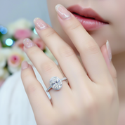 2.0 Ct Excellent Oval Cut Sparkling Diamond Engagement Ring-Black Diamonds New York