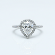 2ct Excellent Water Drop Diamond Option Wedding Ring-Black Diamonds New York
