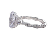 2ct Halo Oval Cut Diamond Option Engagement Ring-Black Diamonds New York