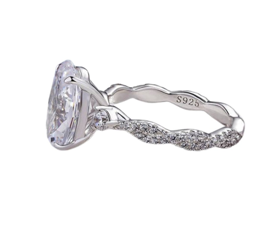2ct Halo Oval Cut Diamond Option Engagement Ring-Black Diamonds New York