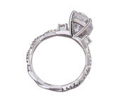 2ct Halo Oval Cut Diamond Option Engagement Ring-Black Diamonds New York