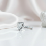 2ct Heart Cut D Color Diamond Option Romantic Engagement Ring-Black Diamonds New York